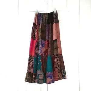 Patchwork Maxi Skirt XS